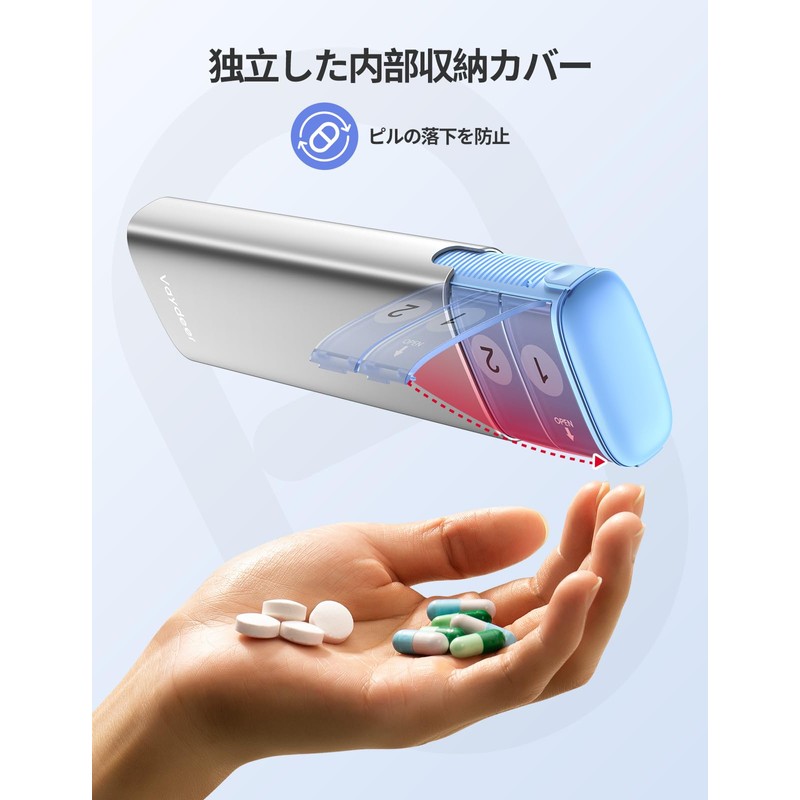 Pill Organizer Silver S