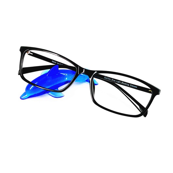 Computer Reading Glasses Blue Light Blocking - Reader Eyeglasses Anti Glare Eye Strain Light Weight for Women Men (Gloss Black, 0)