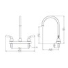Pacific Bay Lynden Modern High Arc Kitchen Sink Faucet -