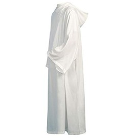 TNUEM Roman Catholic Faith Priests Clergy Hooded Robe ALB Vestment-XL