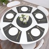 SHACOS - Juego de 5 manteles individuales redondos de vinilo