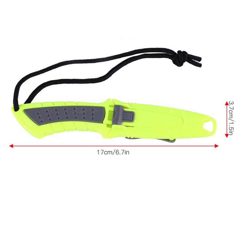KEEP DIVING Stainless Steel Professional Scuba Fixed Blade Knife Yellow