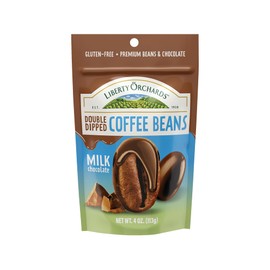 Liberty Orchards Double Dipped - Milk Chocolate Coffee Beans, Gluten Free, Premium Bean & Creamy Rich Chocolates Delightful Treat