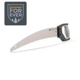 Woodland Tools Super Duty D-Handle Pruning Saw – Curved Tree Saw with Hardened Steel Blade, Aggressive Teeth, Non Slip Grip – Manual Tool for Limb Cutting, Branch Removal, and Yard Work