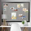 SHANTRA 24 x 18 Inch Bulletin Board with Grey Fabric,