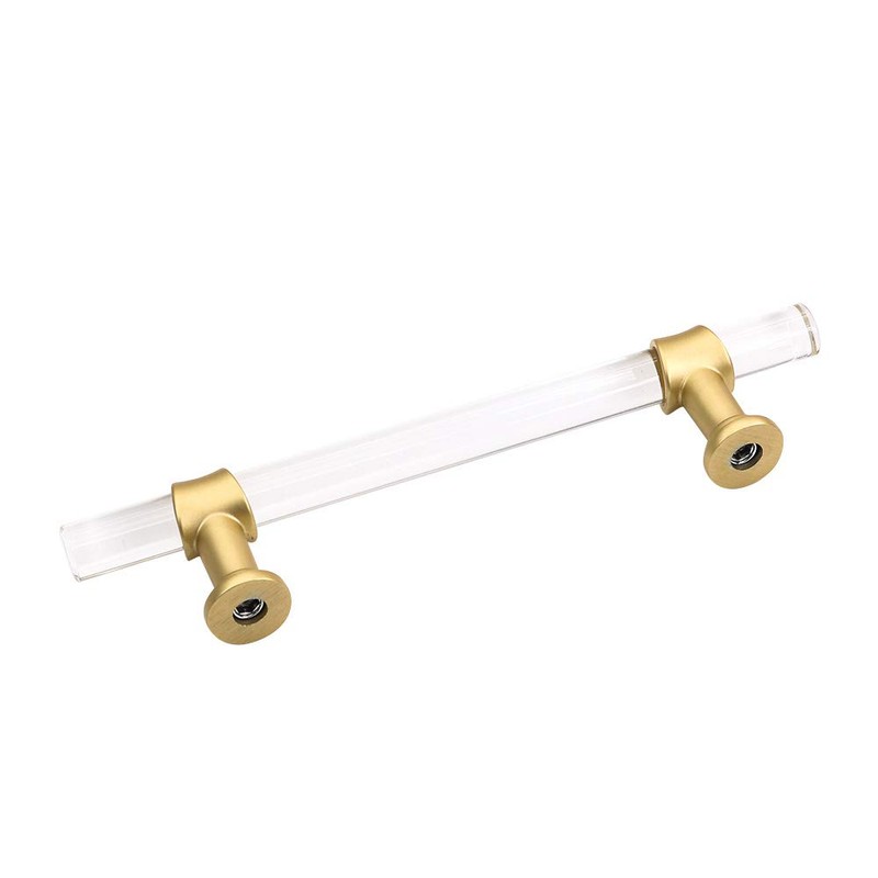 Peaha 10 Pack 3-3/4 Inch Acrylic Cabinet Pulls Gold Drawer