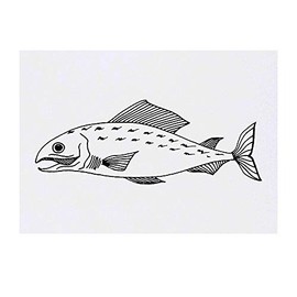 Azeeda 'Lachs' Temporäres Tattoo - Hautfreundlicher & Ungiftiger Abziehbild · Wasserfest (TO00029361)