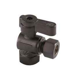 Kingston Brass KF5330ORB Baseline 5/8-Inch x 3/8-Inch OD Comp Angle Stop Valve, Oil Rubbed Bronze