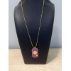 D9 Greeks Omega Psi Phi Double Sided Dog Tag Purple