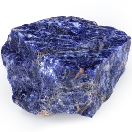 YATOJUZI Blue Sodalite 1.8-2.2" Natural Raw Stones and Healing Crystals Large Stone Rough Crystal Rocks for Tumbling Cabbing Polishing Fountain Rocks Decoration 1PCS