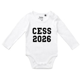 Huuraa Unisex Babybody CESS 2026 Abschluss Belgien (frz.) Geschenk Größe 74 White Bio Baumwolle Fairtrade CESS 2026 Aufmerksamkeit