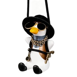 ChilArt Swinging Duck Car Mirror Hanging Ornament for Men Women Teens