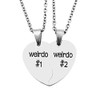 Weirdo Necklaces for 2 Best Friend Necklaces BFF Friendship Birthday