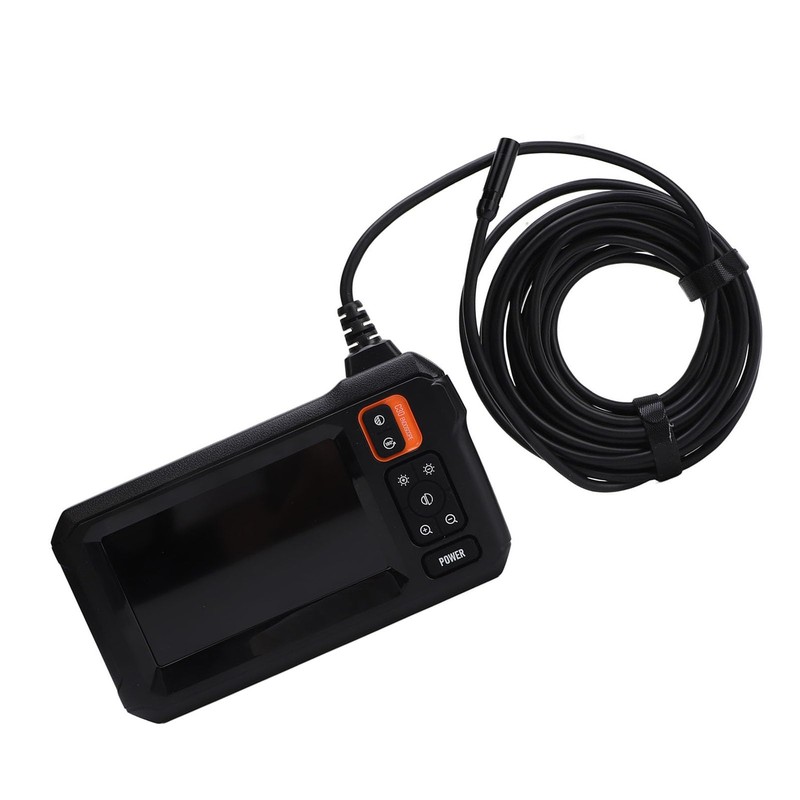 HD 8mm Lens Industrial Endoscope with 4.3in IPS Screen, 16.4ft