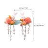 IWOWHERO 2Pcs Rabbit Hairpin with Dangle Tassel Cute Bunny Hair