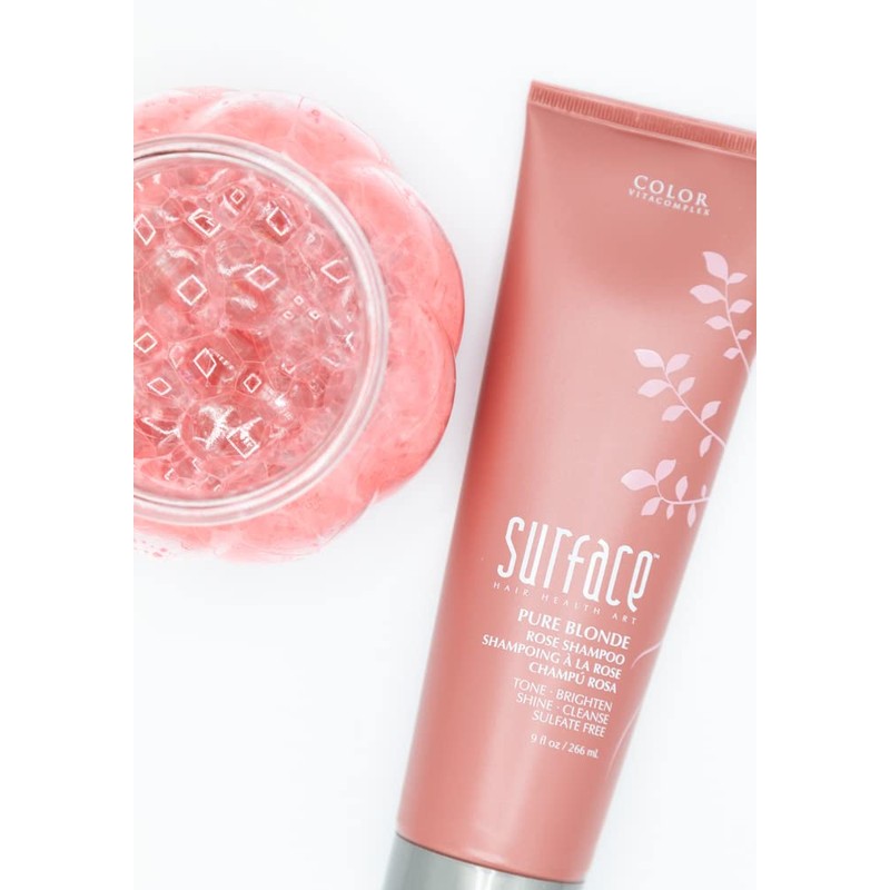 SURFACE Hair Pure Blonde Rose Shampoo – Sulfate-Free, Paraben-Free Cleansing,
