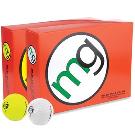 MG Golf Balls Senior Longest with Speed, Distance, & Maximum Enjoyment (1-Dozen) Choose from Classic White or Optic Yellow
