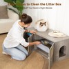 Wooden Cat Litter Box Enclosure with Storage Compartment with Adjustable