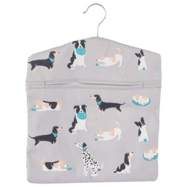 Beldray LA032005DFEU7 Dog Print Clothes Peg Bag Hanging Line Peg Organization Easy Hanging Hook for Storage Holds up to 100 Peg Bags