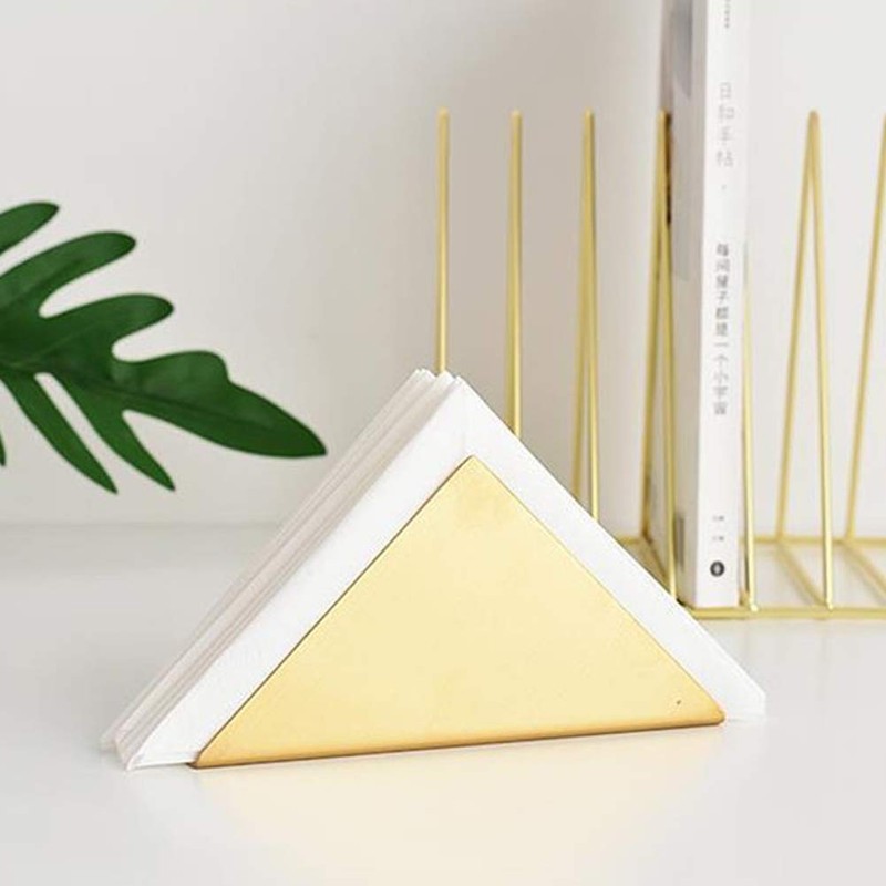 Garosa Servilletero de Contemporáneo Servilletero triangular clásico de acero inoxidable