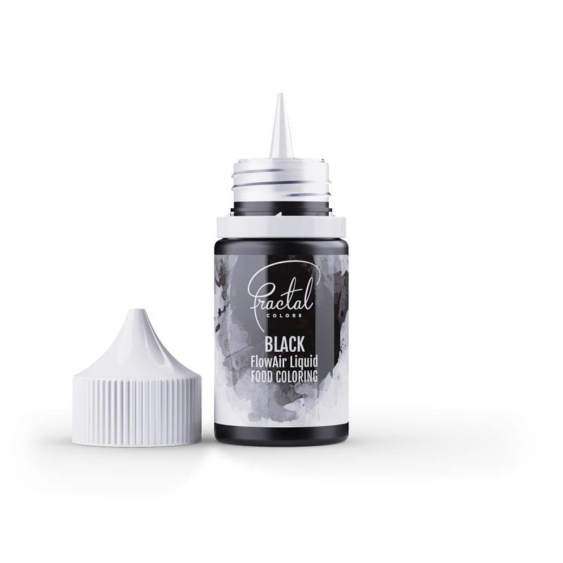 Fractal Colours FlowAir Airbrush Liquid Food Colouring 30ml Black