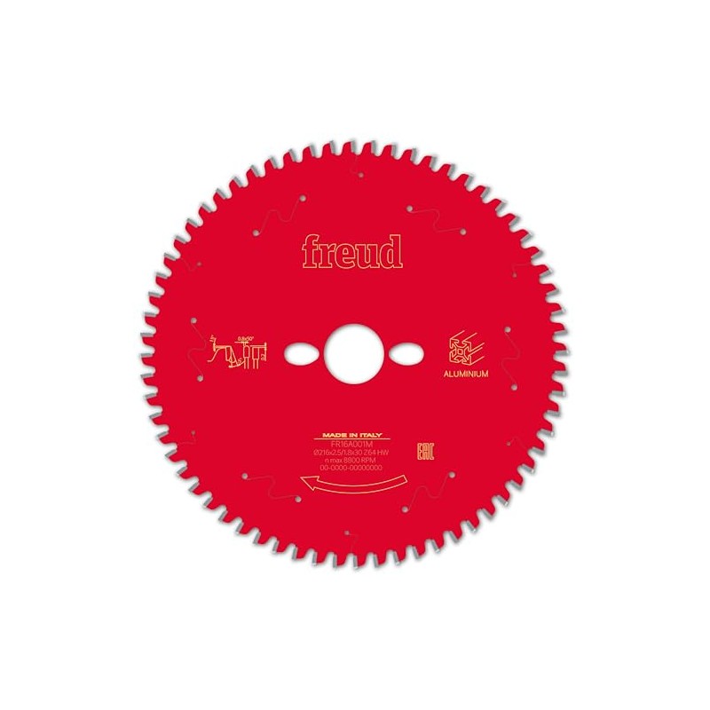 Freud FR16A001M Circular Saw Blade for Aluminium 216 x 30