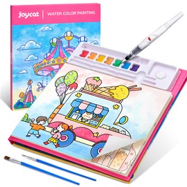 JoyCat Paint with Water Coloring Books for Toddlers, Watercolor Painting Sets for Kids Ages 3-5 4-8, Arts and Crafts Drawing Activities Toy Birthday Gift for Boys Girls (Funfair)