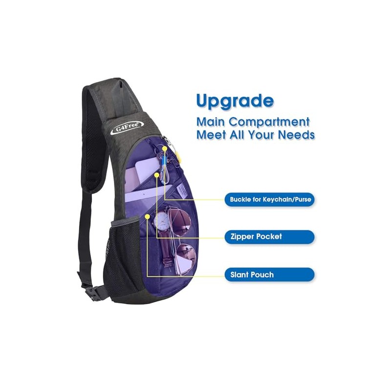 G4Free Sling Bags Men's Shoulder Backpack Small Cross Body Chest