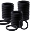 Non-marking Hair Rubber Bands Black Pile Rubber Buns Non-Cut Rubber