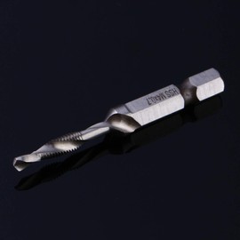 M4 Combination Drill and Tap Bit, HSS 1/4" Hex Shank Drill Bits, M4 Self Tapping Drill Bit, Point Thread Tap Drill Bit Hand Tools for Wood Drilling, Soft Metal, Aluminum, Iron
