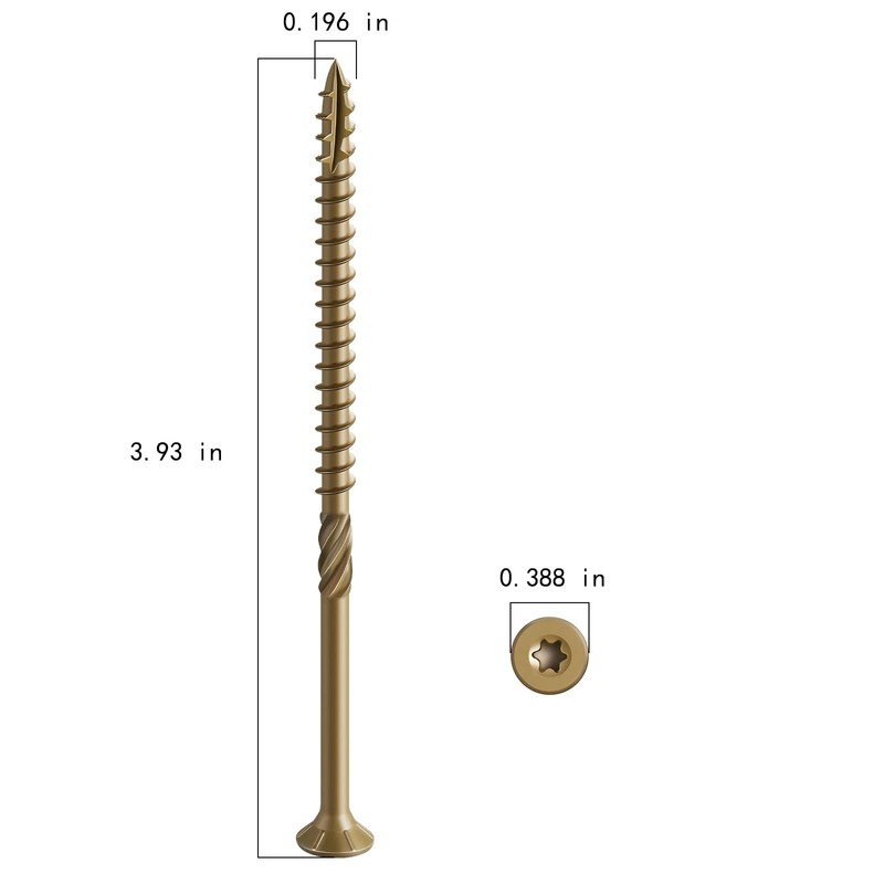 Wensilon #10 * 4" Deck Screws, (106pcs) 2 lbs.Exterior Wood