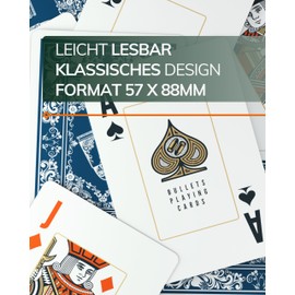 Bullets Playing Cards, Seniors Rummy Card Game with Large Corner Signs (2 x 55), Also Perfect for Jolly, 110 Waterproof Rummy Cards with Linen Texture, French Image, Large Characters