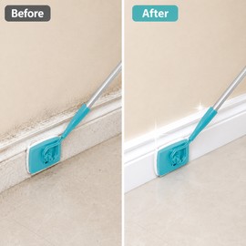 Baseboard Cleaner Mop for Easy Dusting – Long Handle 360° Cleaning Tool for Walls, Trim & Hard-to-Reach Areas