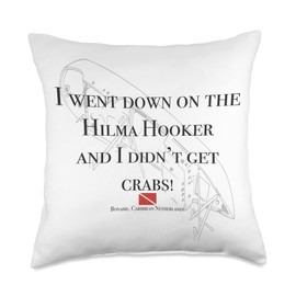 Scuba Dive Bonaire Hilma Hooker Hilma Hooker, Bonaire, Caribbean Netherlands Throw Pillow, 18x18, Multicolor
