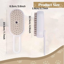 Roczential Cat Steam Brush, Detachable 3 In 1 Cat Steamy Brush, for Shedding and Grooming, Self Cleaning Cat Brush with Steam for Massage, Multifunctional Cat Grooming Brush