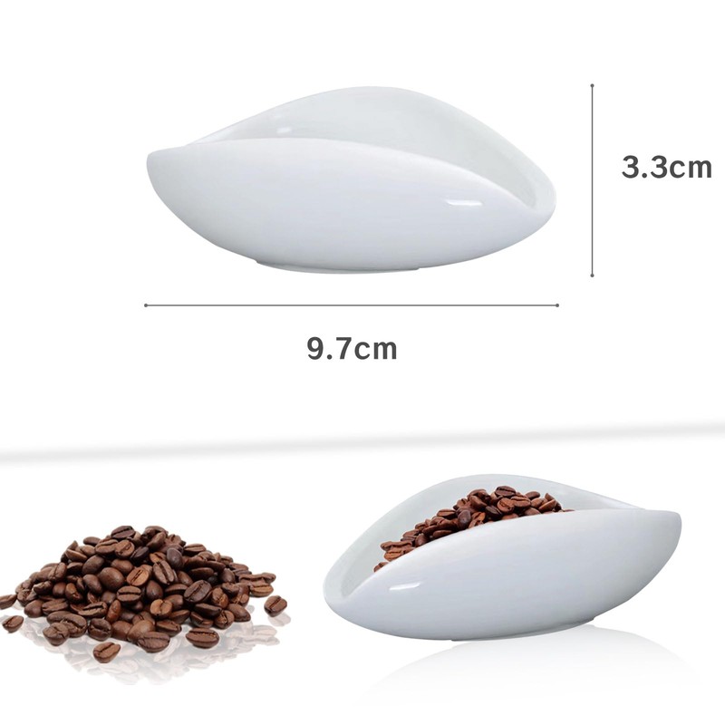 YAFIYGI Coffee Dosing Cup Ceramic Coffee Beans Dosing Cup White