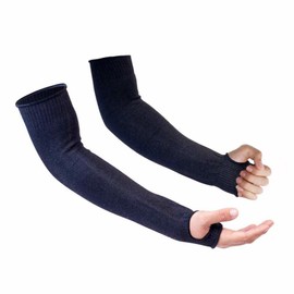 CanFly 캔플라이 보호 팔 소매, 엄지 구멍이 있는 레벨 5 컷 저항 소매(블랙) [Gray-short Sleeve] Canfly Protective Arm Sleeves, Level 5 Cut-Resistant Sleeves with Thumb Hole (Black) [Gray-Short Sleeve]