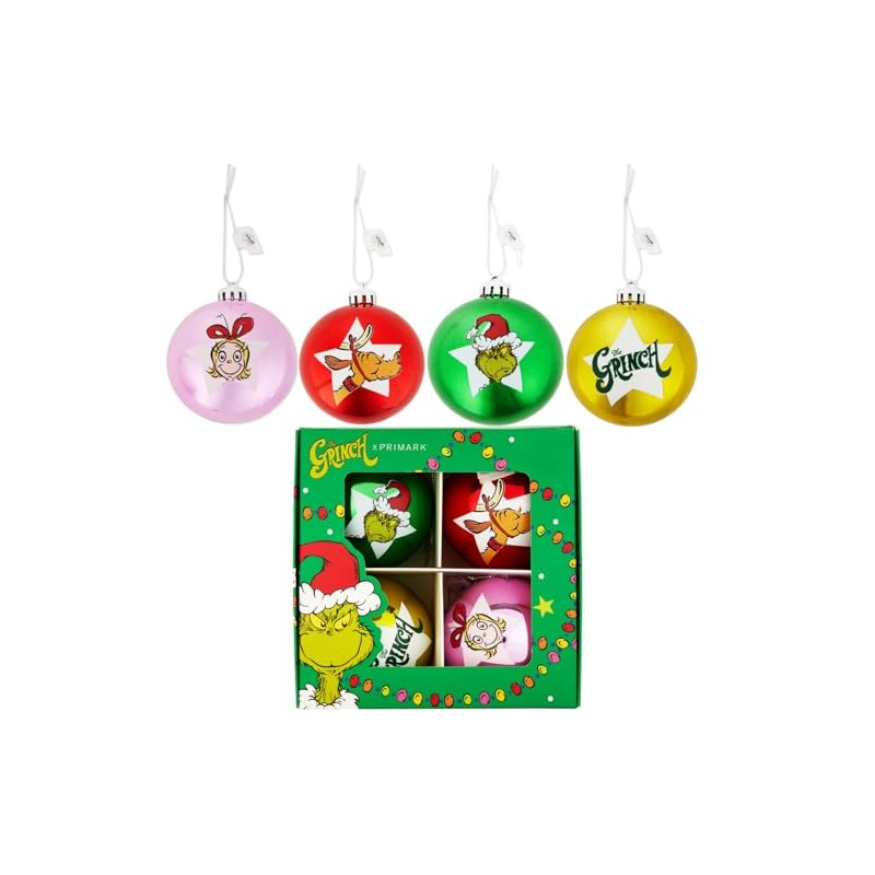 The Grinch Christmas Baubles - Pack of 4