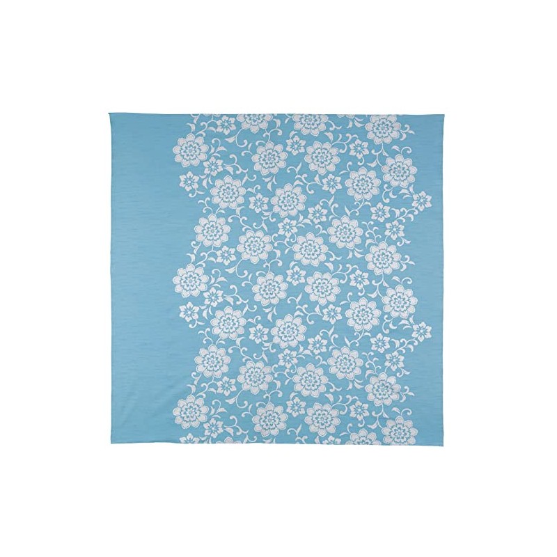 Musumi Furoshiki 150 Kimono Wrap Flower Arabesque Sage, 59.1 inches