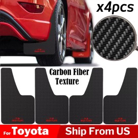 XUKEY x4 For Toyota Camry Yaris Corolla Cross Prius CHR Carbon Fiber Effect Mud Flaps