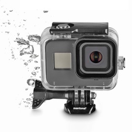 Mantona Deep Dive GoPro Hero 8 Underwater Housing - Sturdy Underwater Housing for Go Pro Hero8 Black, Waterproof to 60 m, Protection Against Impact, Water, Snow, Dust, with GoPro Compatible Adapter