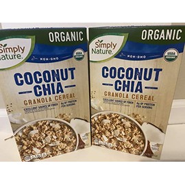 Simply Nature (2) boxes 12.3 oz Non-GMO Organic Coconut Chia Granola Cereal