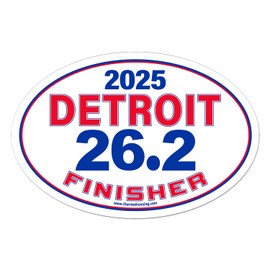 Charmed Running Brand Detroit Marathon 26.2 Finisher Car Magnet with Custom Year Option
