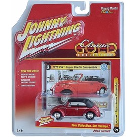 Johnny Lightning 1975 VW Super Beetle Convertible, Classic Gold Collection
