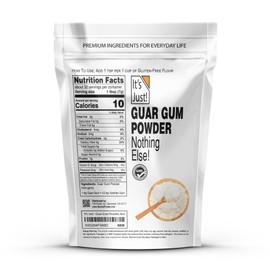 It's Just - Guar Gum, Gluten-Free, Non-GMO, Plant-Based Thickener & Binder, Thickens Cold Items, Keto Baking, Substitute Xanthan Gum, 8oz