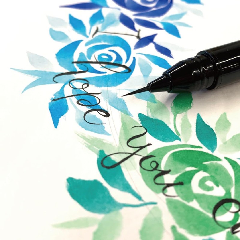 Kuretake ED101-010 Brush Pen, Love Liner, Ultra Fine Point, Black