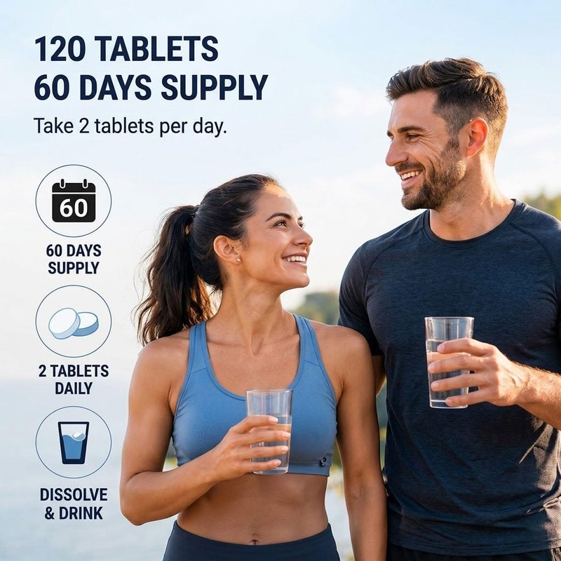 Hydrogen Tablets 120 Count, H2 Molecular Hydrogen Water Tablets with