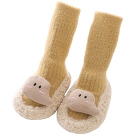 Kisangel 1pair Non-Slip Socks for Toddlers Cute Cartoon Floor Socks with Grippers Lightweight and Comfortable for Shower S Bottom