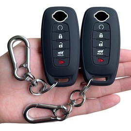 TANDRIVE Key Fob Cover for 2023 2024 Nissan Rogue Pathfinder and 2024 Sentra, 5 Buttons, Silicone, 2-Pack, Black