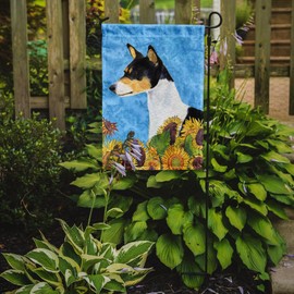 Caroline's Treasures SS4147GF Basenji in Summer Flowers Garden Flag Mailbox Flag Decorative Yard Flag Banner Outside Patio Artwork Yard Flower Beds, Garden Size, Multicolor